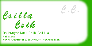 csilla csik business card